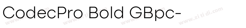 CodecPro Bold GBpc字体转换